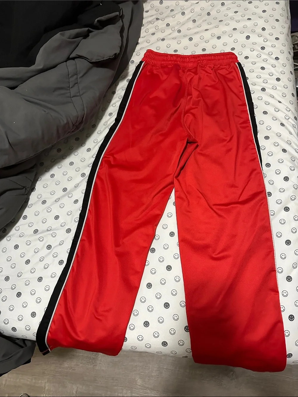 Converse Red Kids Sweatpants with Black Side Panels